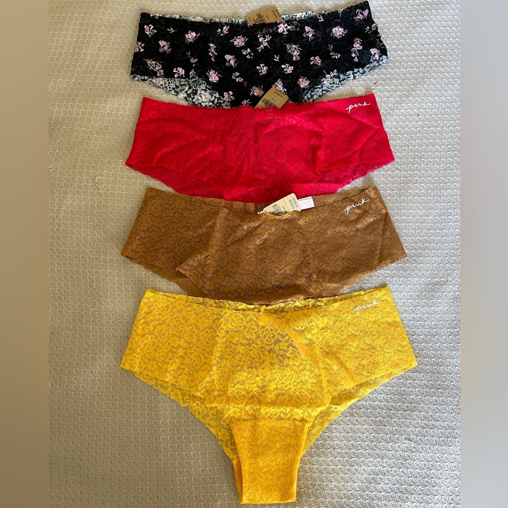 4 pair VS pink lace underwear